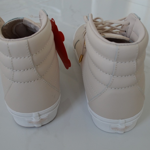 VANS SK8-HI REISSUE DX LEATHER WHISPER PINK SHOES - Picture 4 of 16